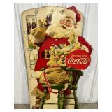 1948 COCA-COLA CARDBOARD SANTA STAND-UP SIGN