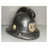 ENGLISH MERRYWEATHER & SONS CORK FIRE HELMET