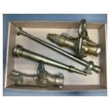 (4) ANTIQUE BRASS FIRE NOZZLES