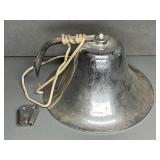 CHROME PLATE FIRE TRUCK BELL, 8" ROUND