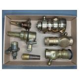 (7) BRASS FIRE HOSE NOZZLES & VALVES