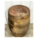 ANTIQUE APPLE CIDER VINEGAR BARREL, 29"T