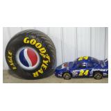 INFLATABLE NASCAR TIRE AND CAR