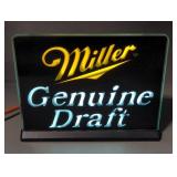 MILLER GENUINE DRAFT BEER SIGN - LIGHTED