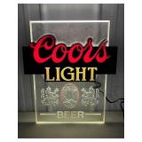 COORS LIGHT BEER SIGN - LIGHTED
