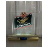 MILLER HIGH LIFE GENUINE DRAFT BEER LIGHTED CLOCK