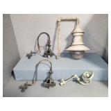 (4) METAL GAS LAMPS