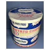 ORCHARD PARK POTATO CHIPS CARDBOARD BIN