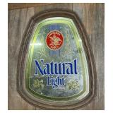 NATURAL LIGHT BEER MIRROR SIGN, 18"X21"