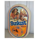 VINTAGE SUNKIST "GOOD VIBRATIONS" CLOCK SIGN
