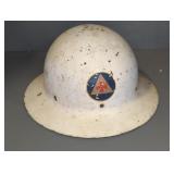 WWII CIVIL DEFENSE AIR RAID WARDEN STEEL HELMET