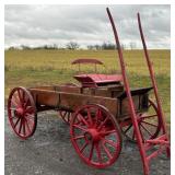 ANTIQUE HORSE-DRAWN WAGON