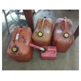 (4) FUEL CONTAINERS, W/ NON-ETHANOL GAS