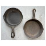 (2) 6.5" CAST IRON SKILLETS