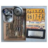 AUTO EMBLEMS, LIC. PLATES, ADVERTISING