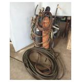 TORCH CART W/ TANKS, REGULATORS, HOSE, TORCH