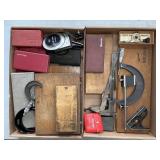 GROUP OF MACHINIST TOOLS, MEASURES, KITS