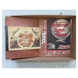 (2) VTG STAMP ALBUMS, W/ SOME STAMPS