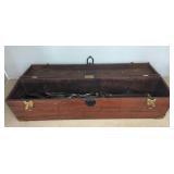 WOOD TOOL CHEST W/ CONTENTS, 30"X6.5"X8"