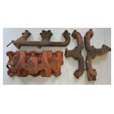 (3) GM AUTO HEADERS, INTAKE MANIFOLD