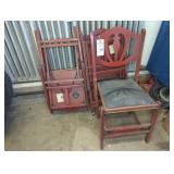 (4) MATCHING FOLDING WOOD CHAIRS