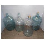 (4) 5 GAL. GLASS CARBOYS