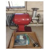STANDARD CAST IRON MEAT GRINDER, W/ PARTS