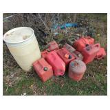 (13) FUEL CANS, PLASTIC BARREL