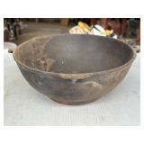 GRISWOLD 12" CAST IRON BEAN POT, W/ HANDLE