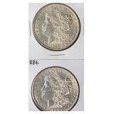 (2) MORGAN SILVER DOLLARS