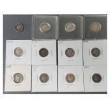 (12) SILVER DIMES