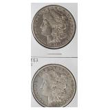 (2) MORGAN SILVER DOLLARS