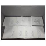 HANNA BARBERA PRE PRODUCTION DRAWING - SMURFS