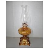 OIL LAMP W/ AMBER BASE