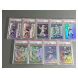 (9) PEYTON MANNING GRADED SPORTS CARDS