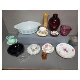 PYREX CASSEROLE - SNOWFLAKE, CHINA/GLASSWARE