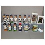 BOX OF SPORTS RELATED BOBBLEHEADS AND TOYS