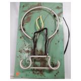 NEON ON HEAVY METAL BASE