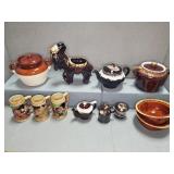 BROWN DRIP GLAZE POTTERY