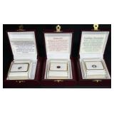 (3) GEMSTONES WITH BOXES & PAPERS