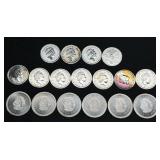(17) .999 SILVER BRITANNIA & SILVER MEXICAN COINS