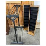 (2) CD/ DVD RACKS, CLOTHING RACK