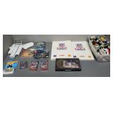 LEGOS, WWF, WCW CARDS, WII REMOTES