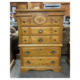 OAK 5 DRAWER CHEST DRESSER - STANLEY FURNITURE