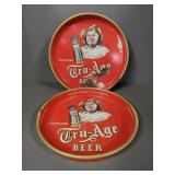 TRU ALE METAL BEER TRAYS (2)