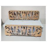 JEWEL CAST IRON PLAQUES (2)