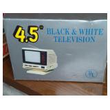 4.5" BLACK AND WHITE TELEVISION