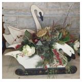 WOODEN SWAN & SLEIGH