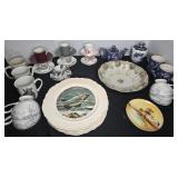 TEA POT, DEMI CUPS  AND SAUCERS