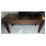 WOOD COFFEE TABLE, 39"X19"X17"
